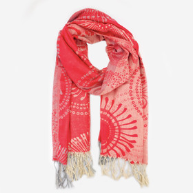 Paisley huivi -Puna-beige