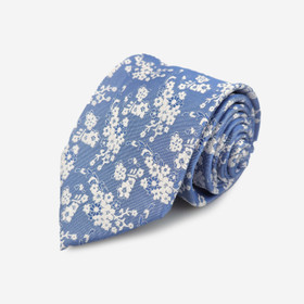 Solmio 8cm kukkakuvioitu -Vaaleansininen