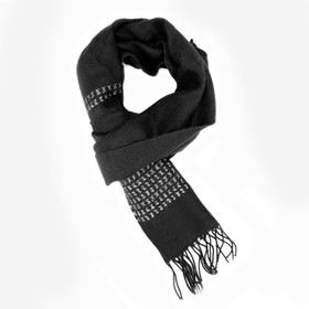 Kaulahuivi -Musta-hopea