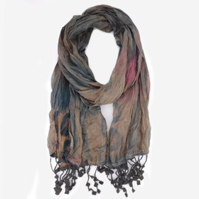 Kaulahuivi -Petrol-cherry