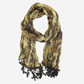 Kaulahuivi -Vihreä-ruskea