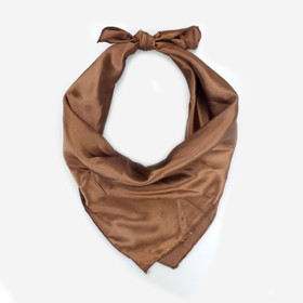 Satiinihuivi -Ruskea