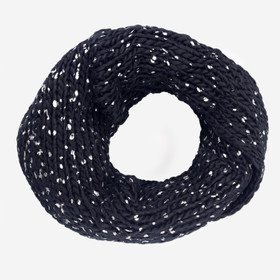 Kimallepiste neuletuubi -Musta