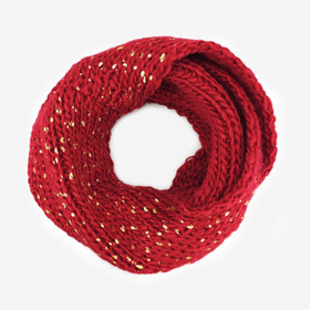 Kimallepiste neuletuubi -Punainen