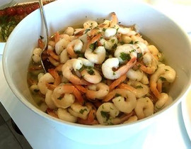 Lime-vinegrettemarinoitu jättikatkarapu