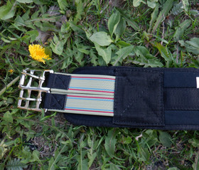 UUSI musta neopreeninen satulavyö joustoilla 145 cm