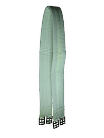 UUSI valkoinen kevyesti topattu satulavyö  135 cm