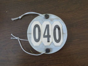 Numerolappu kilpailuihin, pyöreä