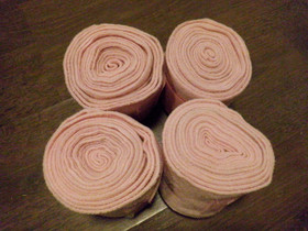 Horzen fleecepintelit, vaaleanpunaiset 4 kpl