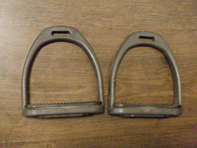 Harmaat komposiitti jalustimet, 12 cm