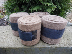 Ruskeat fleecepintelit 4 kpl tarroilla