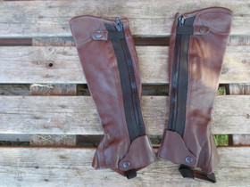 UUDET tummanruskeat minichapsit nahkaa, XS kokoiset