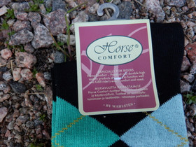 UUDET ratsastussukat, musta-turkoosi, koko 31-34 eli XS