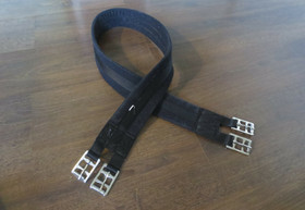 Musta kankainen satulavyö, 143 cm
