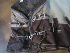 Harmaa musta Equitare ulkotoppaloimi 145 cm