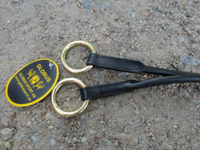 UUDET gag-kuolaimen poskihihnat, mustat kultaisilla soljilla, FULL