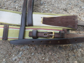 UUSI joustorintaremmi ruskeilla nahkaosilla, PONY