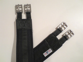 FinnTack musta kankainen satulavyö 110 cm