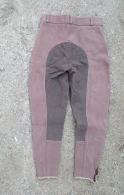 Tummanruskeat lasten joustavat ratsastushousut kokopaikoilla ks. mitat