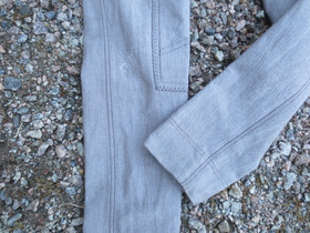 Ruskea-valkoraidalliset polvipaikkaiset ratsastushousut 36