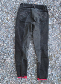 Todella tummanruskeat 38 kokopaikkaiset vakosamettiset ratsastushousut