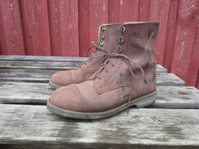 Nahkaiset ruskeat, mokkapintaiset ratsastuskengät koko 37