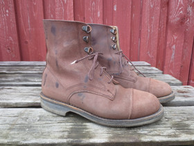 Nahkaiset ruskeat, mokkapintaiset ratsastuskengät koko 37