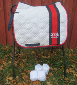 Valkoinen B. Vertigon kouluhuopa ja pinteli setti FULL