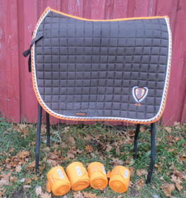 Oranssi-ruskea kouluhuopa ja pinteli setti FULL