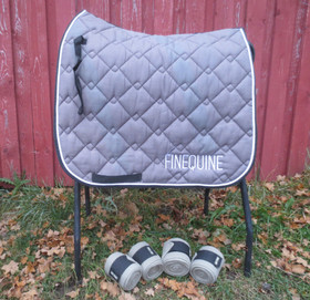 Harmaa kouluhuopa ja pinteli setti FULL