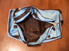 Horze vaaleansininen ratsastuslaukku pyörillä