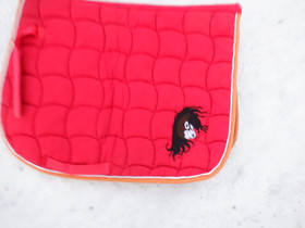 Punainen Lena Furbergin heppakuviollinen satulahuopa PONY