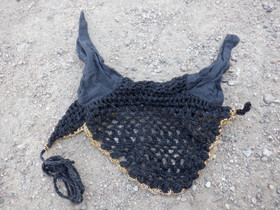 Musta korvahuppu kultaisella reunuksella COB