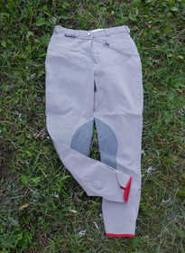 Eurostar vaaleanharmaat polvipaikkaiset ratsastushousut 36/38