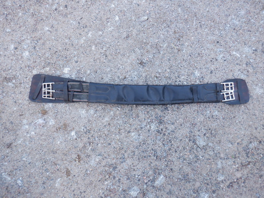 Satulavyö koulusatulaan mustaa nahkaa 80 cm