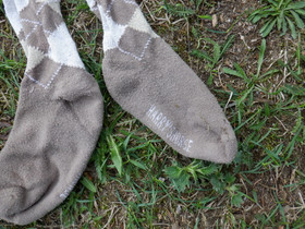 Ruskearuudulliset ratsastussukat lapselle koko 26-27