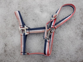 Vaaleanpunainen-valkoinen-sininen raitariimu iso PONY/COB