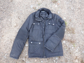 JH Collection musta  kevyttoppatakki L