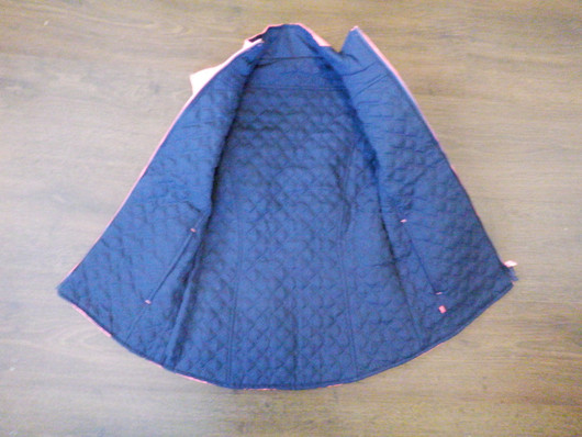 UUSI(?) pinkki-tummansininen kääntöliivi n. 160 cm