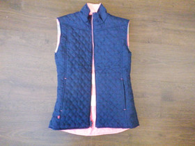 UUSI(?) pinkki-tummansininen kääntöliivi n. 160 cm