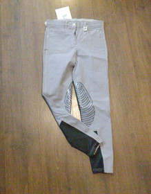 UUDET Kyron-merkkiset 36 koon harmaat ratsastushousut polvigripeillä