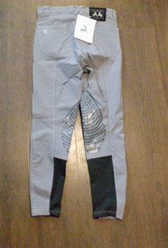 UUDET Kyron-merkkiset 36 koon harmaat ratsastushousut polvigripeillä