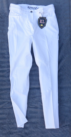 UUDET Kingsland 38 valkoiset ratsastushousut kangaspolvipaikoilla