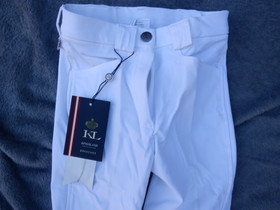 UUDET Kingsland valkoiset kisahousut kangaspolvipaikoilla 130 cm