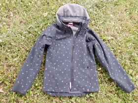 Musta softshell takki 152 cm