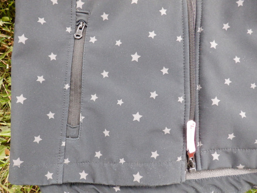 Musta softshell takki 152 cm