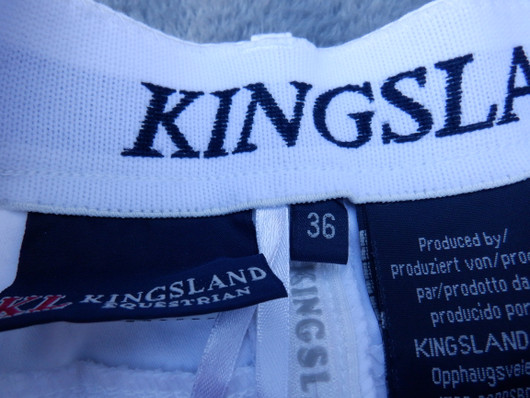 UUDET Kingslandin 36 koon valkoiset ratsastushousut kokopaikoilla