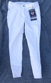 UUDET Kingsland S-koon valkoiset ratsastushousut kangaspolvipaikoilla