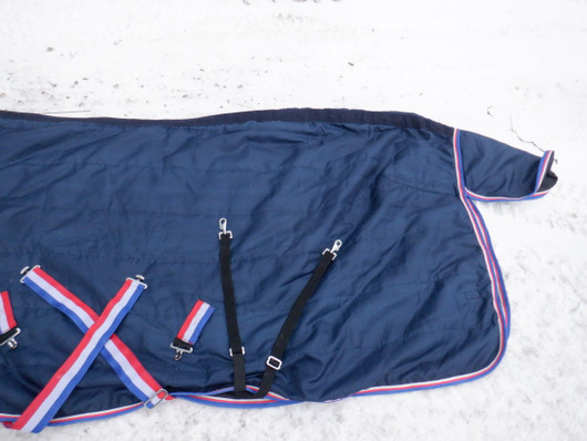 Sininen sisätoppaloimi irrotettavalla kaulakappaleella ´n.100 g 165 cm