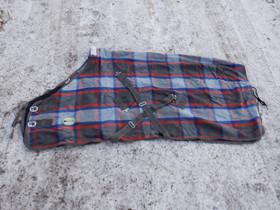 EqCode harmaa-sini-punaruudullinen villaloimi 145 cm